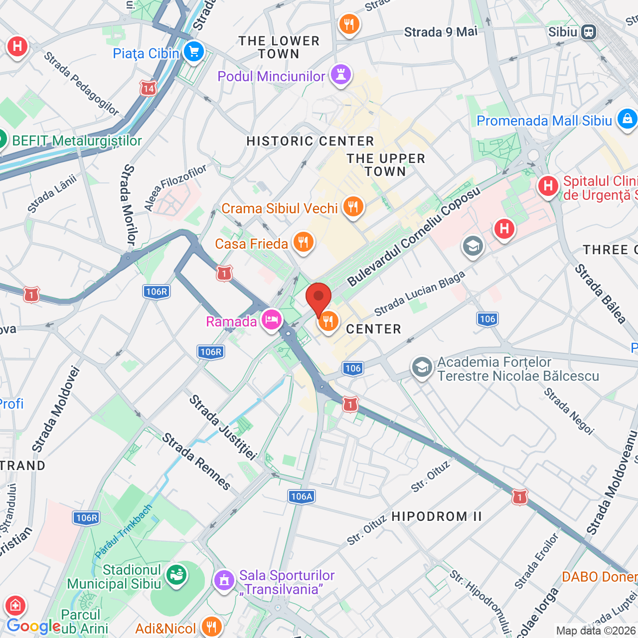 Map of TNRS – Sala Mare