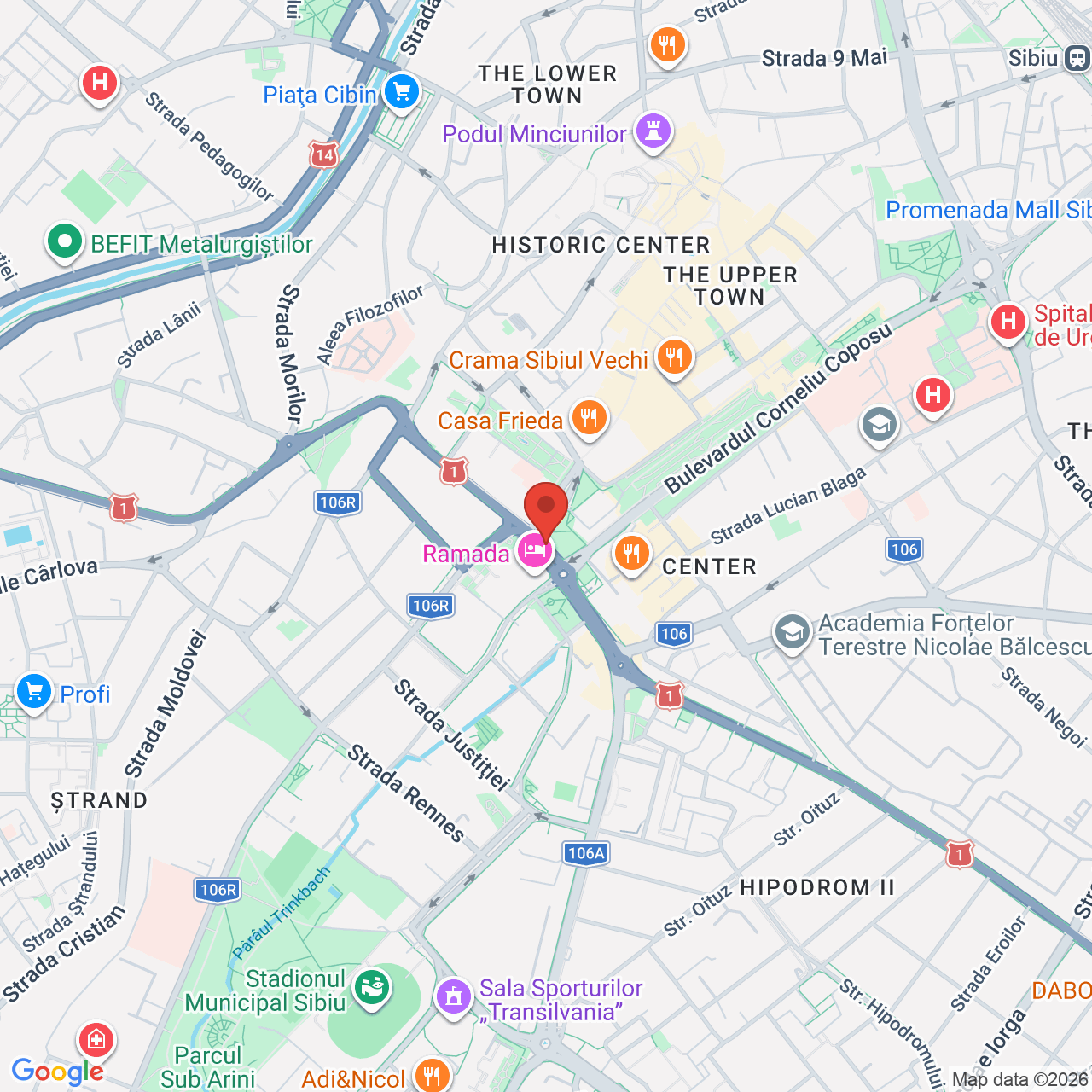 Map of TNRS - Sala Studio